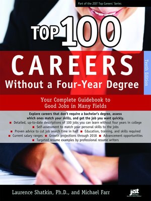 cover image of Top 100 Careers Without a Four-Year Degree, 10th Ed